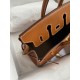 Hermes Birkin 25 Retourne Handmade Bag In Gold Barenia Calfskin