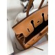 Hermes Birkin 25 Retourne Handmade Bag In Gold Epsom Calfskin