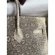 Hermes Birkin 25 Retourne Handmade Bag In Ombre Lizard Leather