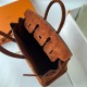 Hermes Birkin 25 Retourne Handmade Bag In Brown Doblis Suede Leather