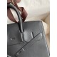 Hermes Shadow Birkin 25 Limited Edition Bag In Black Swift Calfskin