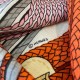 Hermes Rose/Naturel Dressage Tressage Shawl 140