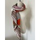 Hermes Rose/Naturel Dressage Tressage Shawl 140