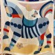 Hermes Blue Mon Premier Galop Shawl 140