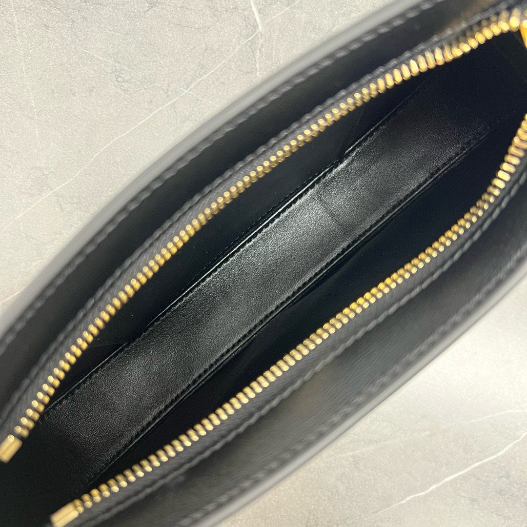 Celine Tilly Medium Bag in Black Calfskin