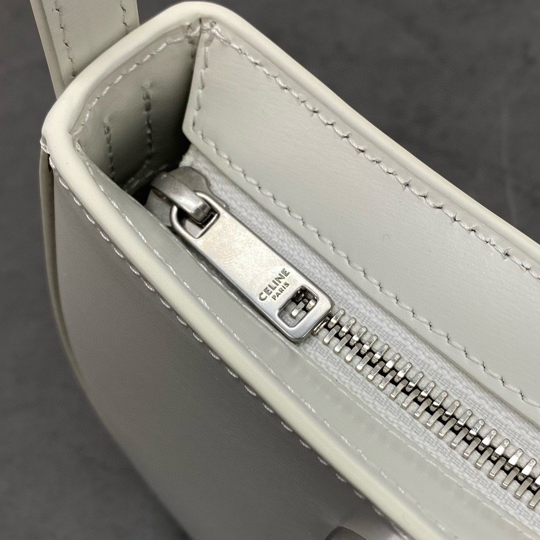 Celine Tilly Medium Bag in White Calfskin