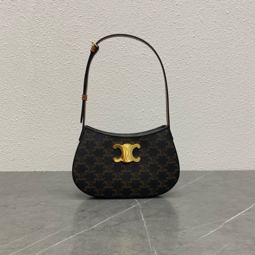 Celine Tilly Medium Bag in Triomphe Canvas