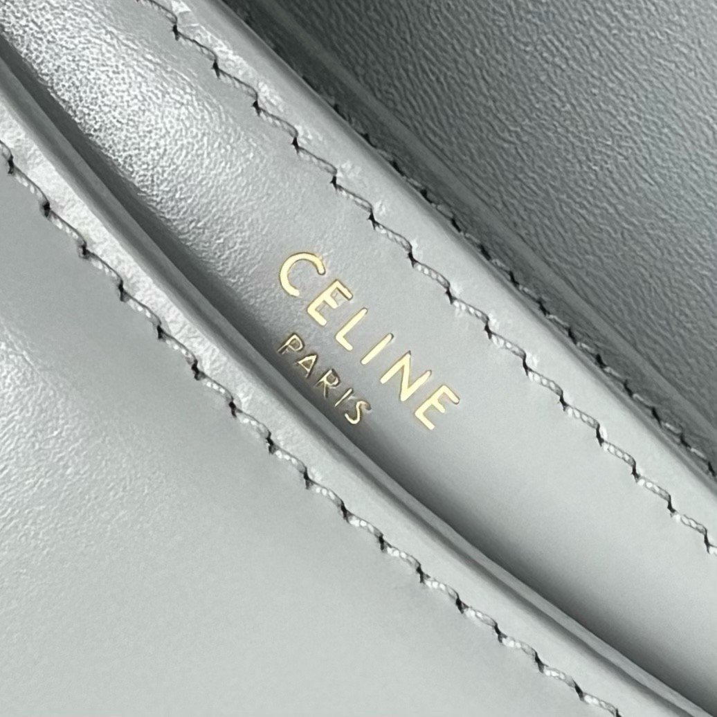 Celine Besace Clea Bag in Light Blue Shiny Calfskin