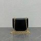 Celine Besace Clea Chain Bag in Black Shiny Calfskin