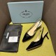 Prada Slingback Pumps 55mm in Black Patent Leather