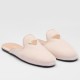 Prada Women's Slippers in Nude Velvet