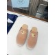 Prada Women's Slippers in Nude Velvet