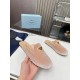 Prada Women's Slippers in Nude Velvet