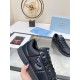 Prada Women's Sneakers in Black Nappa Leather