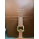 The Row Margaux 10 Top Handle Bag in Brown Leather