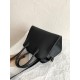 The Row Margaux 10 Top Handle Bag in Black Leather