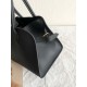 The Row Margaux 10 Top Handle Bag in Black Leather