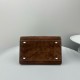 The Row Margaux 10 Top Handle Bag in Brown Suede Leather