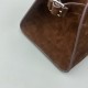 The Row Margaux 10 Top Handle Bag in Brown Suede Leather