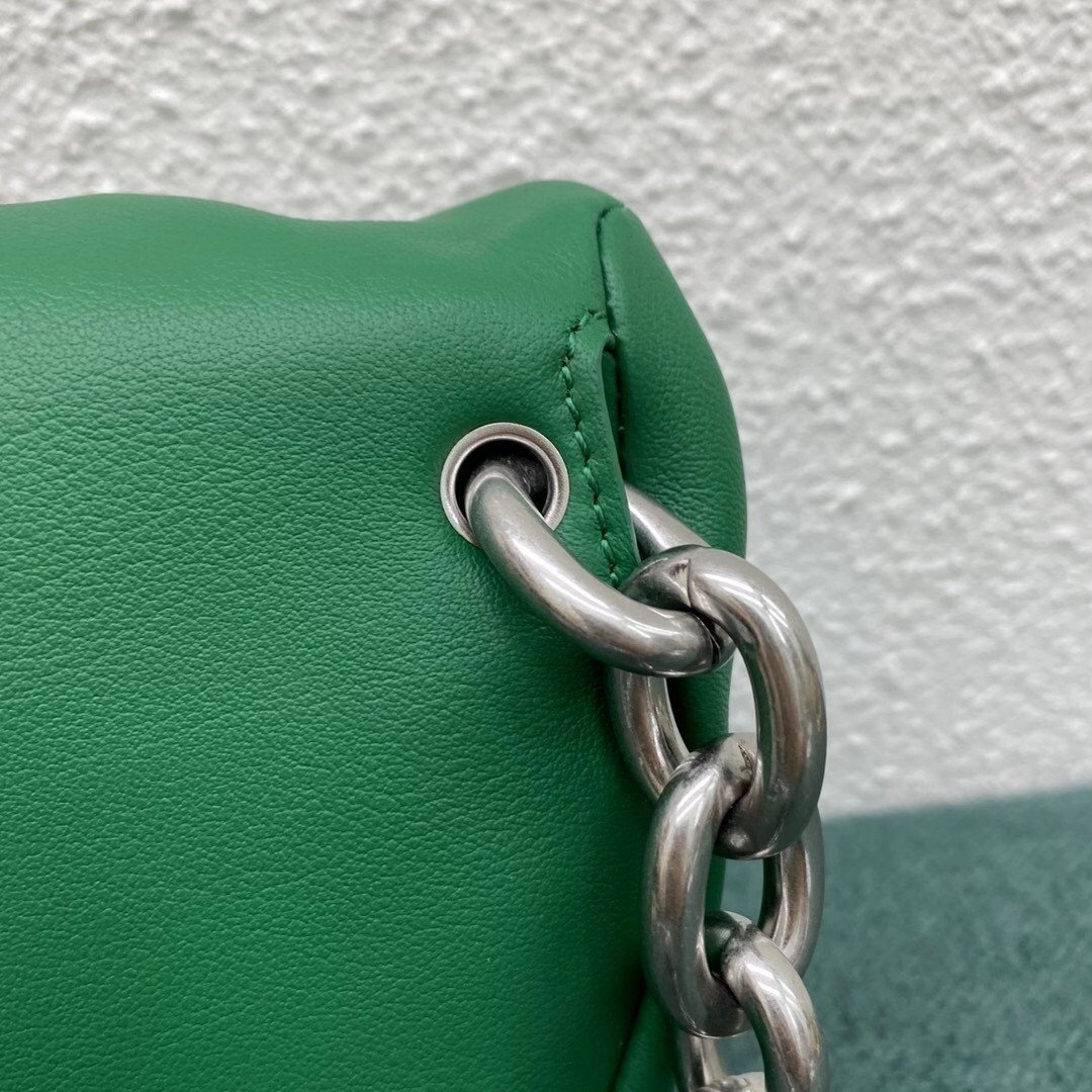 Bottega Veneta The Pouch Belt Bag In Green Lambskin