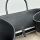 The Row Margaux 15 Top Handle Bag in Black Grained Leather