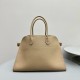 The Row Margaux 15 Top Handle Bag in Sand Grained Leather