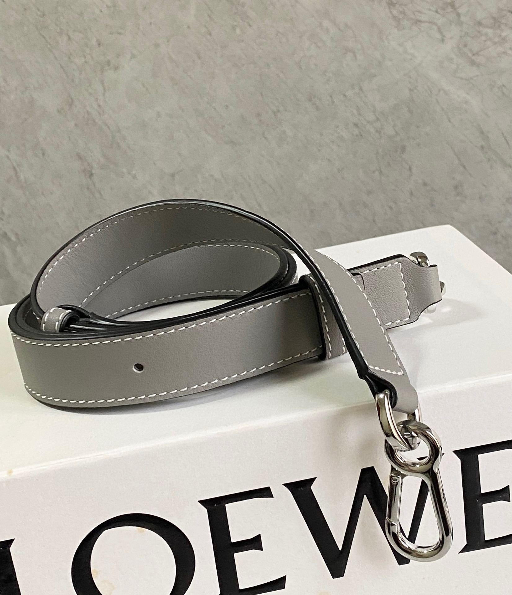 Loewe Large Elephant Bag in Grey Calfskin