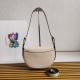 Prada Arque Shoulder Bag with Flap in Beige Leather