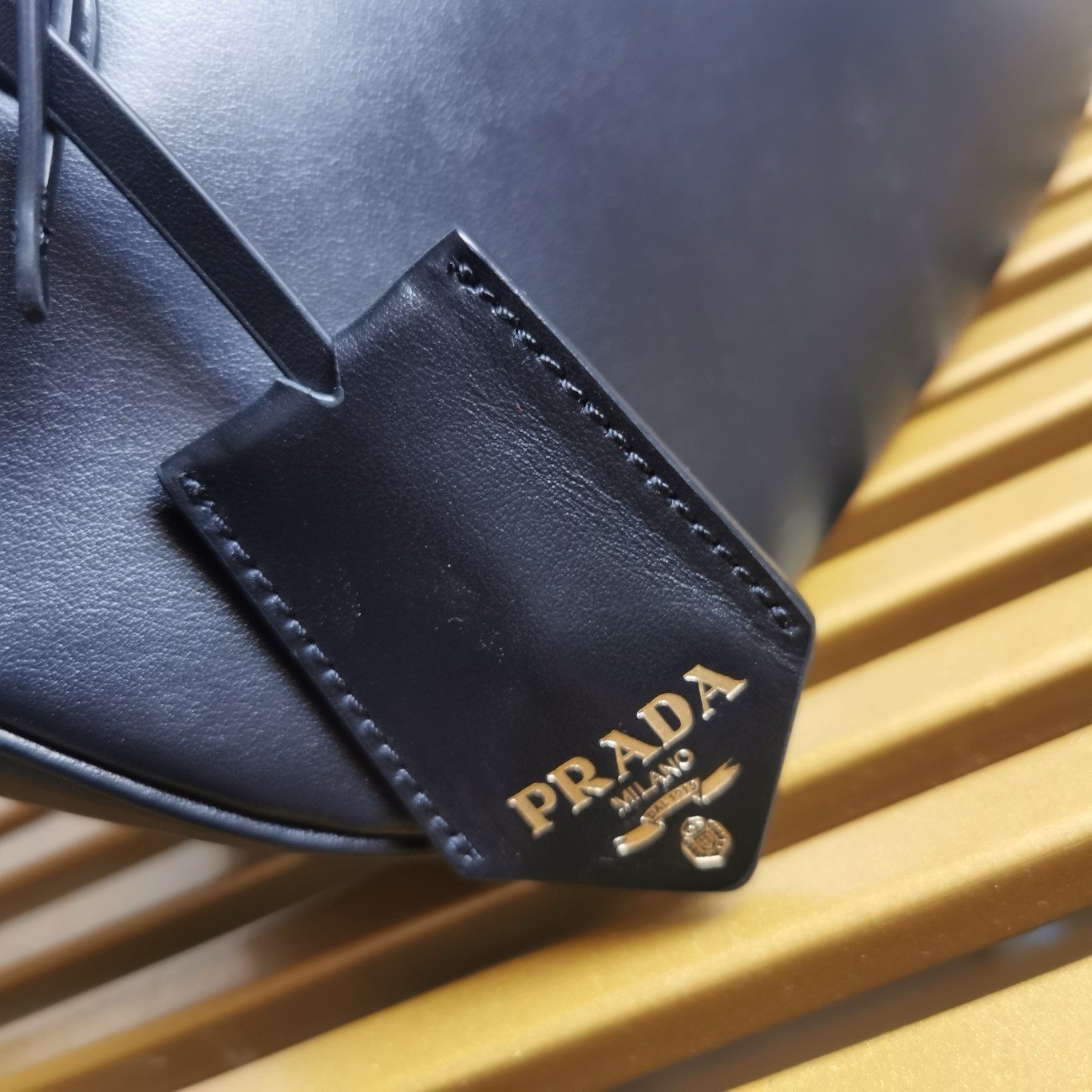 Prada Shoulder Bag with Double Zipper in Black Calfskin