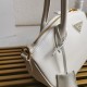 Prada Shoulder Bag with Double Zipper in White Calfskin