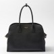 Prada Large Tote Bag in Black Leather with Buckles