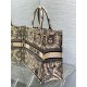 Dior Large Book Tote Bag in Beige Toile de Jouy Soleil Embroidery