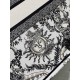 Dior Large Book Tote Bag in White Toile de Jouy Soleil Embroidery