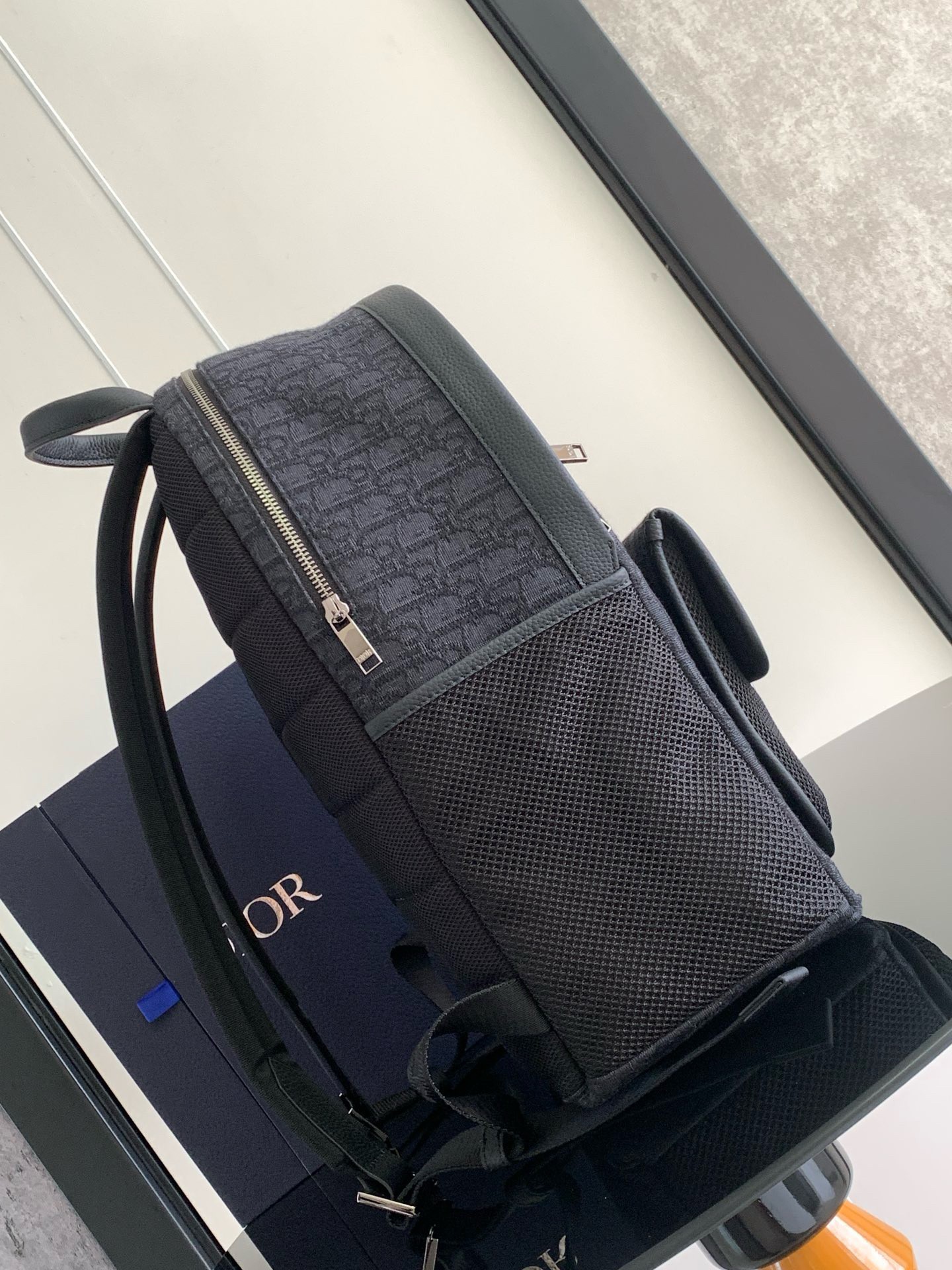 Dior 8 Backpack in Black Dior Oblique Jacquard