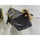 Dior Diorstar Hobo Bag with Chain in Black Crinkled Calfskin