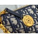 Dior Diorstar Hobo Bag with Chain in Blue Oblique Jacquard