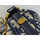 Dior Diorstar Hobo Bag with Chain in Blue Oblique Jacquard