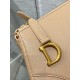 Dior Saddle Rodeo Pouch in Biscuit Goatskin