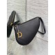 Dior Saddle Rodeo Pouch in Black Goatskin