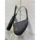 Dior Saddle Rodeo Pouch in Black Goatskin