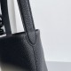 The Row Small N/S Park Tote in Black Grained Leather