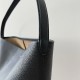 The Row Medium N/S Park Tote in Black Grained Leather