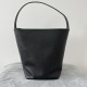 The Row Medium N/S Park Tote in Black Grained Leather