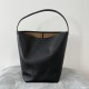 The Row Large N/S Park Tote in Black Grained Leather