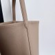 The Row Large N/S Park Tote in Taupe Grained Leather