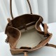 The Row Margaux 12 Top Handle Bag in Brown Suede Leather