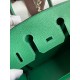 Hermes Birkin 25 Retourne Handmade Bag In Vert Vertigo Clemence Leather