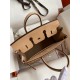 Hermes Birkin 25 Retourne Handmade Bag In Beige Lizard Leather