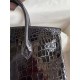 Hermes Birkin 25 Handmade Bag In Black Crocodile Niloticus Shiny Skin