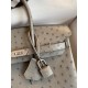 Hermes Birkin 25 Retourne Handmade Bag In Gris Tourterelle Ostrich Leather